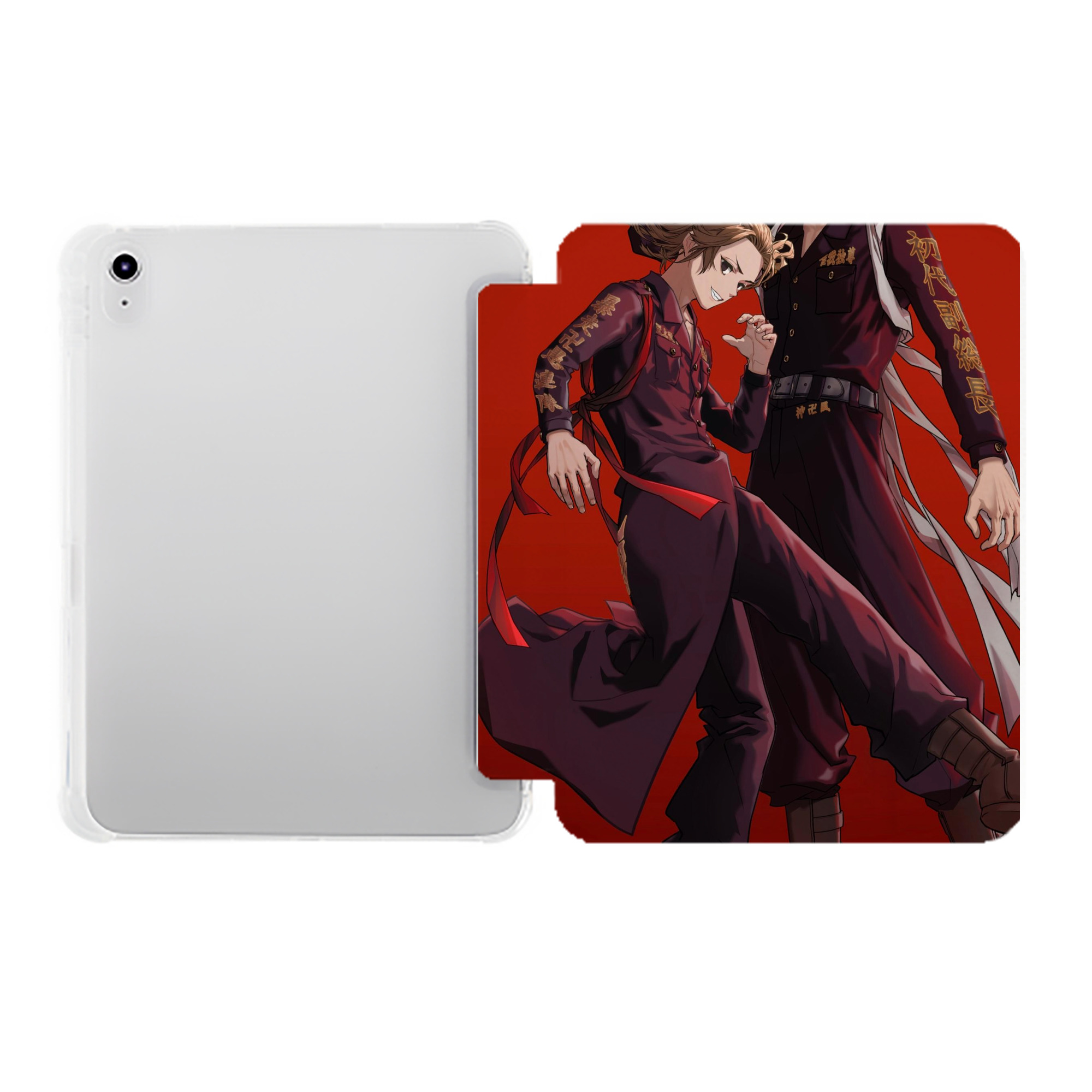 （画像用） 東京リベンジャーズ Tokyo Revengers IPad ケース ペン収納付き 三つ折りスタンド PUレザー×シリコン 対応機種9.5/10.5/10.9インチ